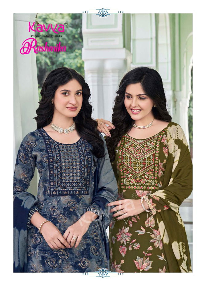 Rashmika Vol 04 By Kavya Rayon Foil Printed Kurti With Bottom Dupatta Wholesale Online
